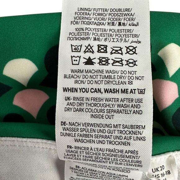 Boden Classic Bikini Bottom and Porto Top size 16-18 Green Artisan Geo - Picture 14 of 14